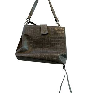 Chiara Ferretti Women's gray Crocodile Shoulder Bag Adjustable Strap‎
